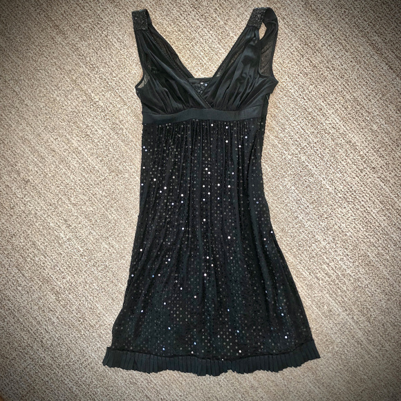 ECI Black Sequin Party Dress - Small - Picture 1 of 8